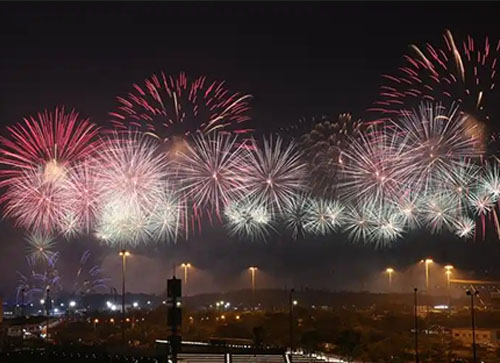 海晏县焰火晚会